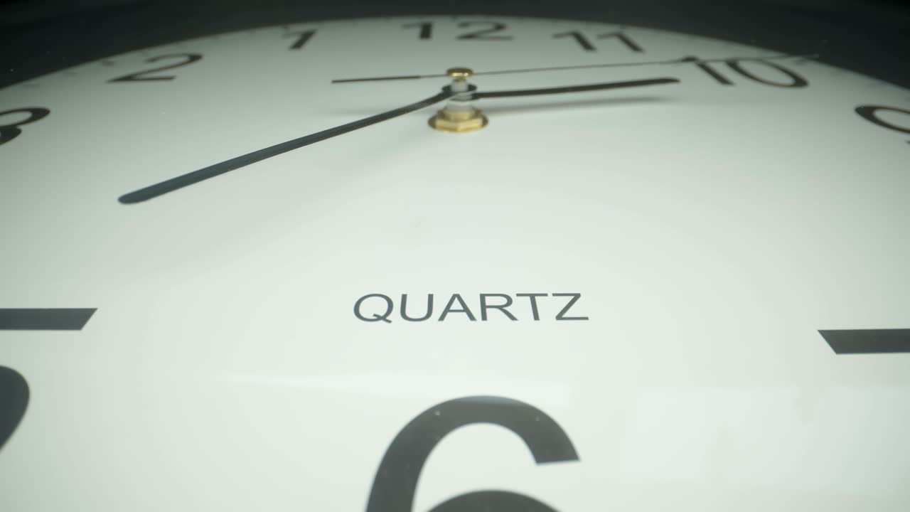 Closer look of the numbers of the wall clock