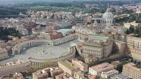 st. peter's basilica in rome and its imposing square. italy, vatican. san pietro