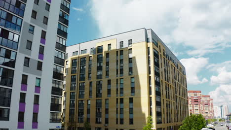 modern apartment buildings in a cityscape