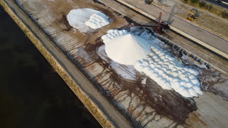 salt mound in salt fields outside phan rang, vietnam