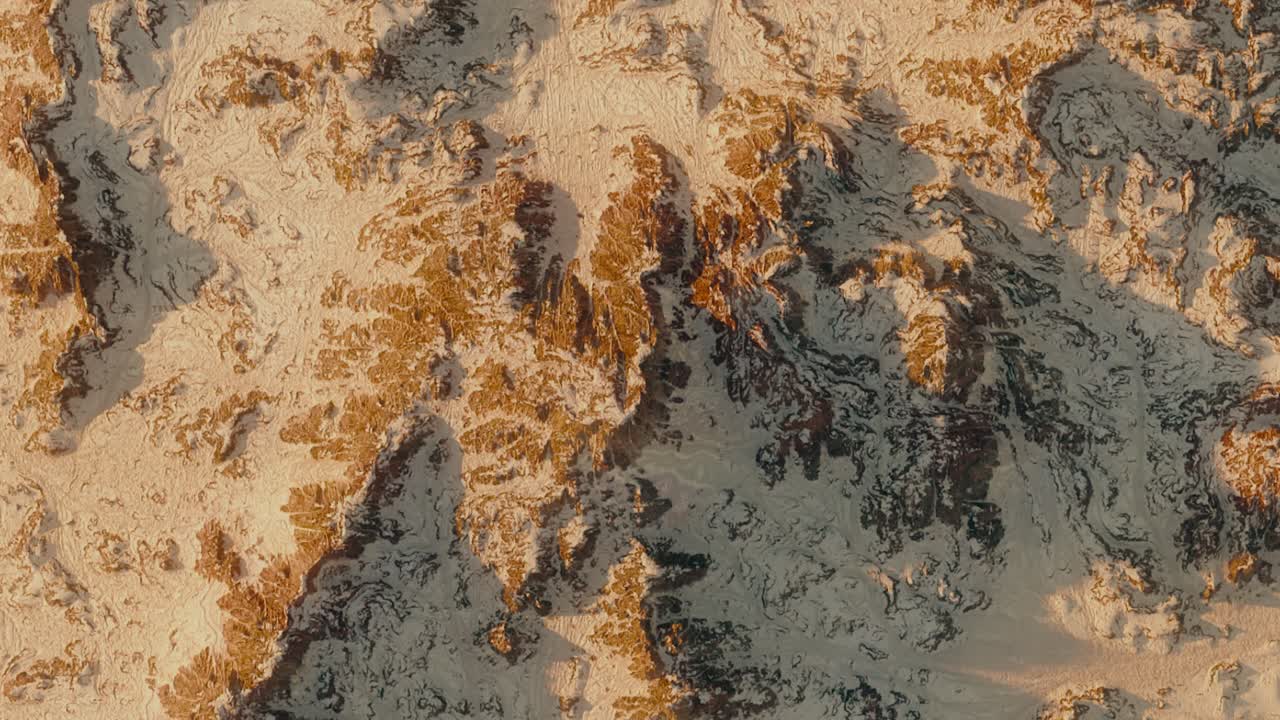 눈 덮인 산의 풍경