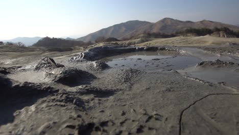 Interesting-view-mud-volcano-bubble-boiling