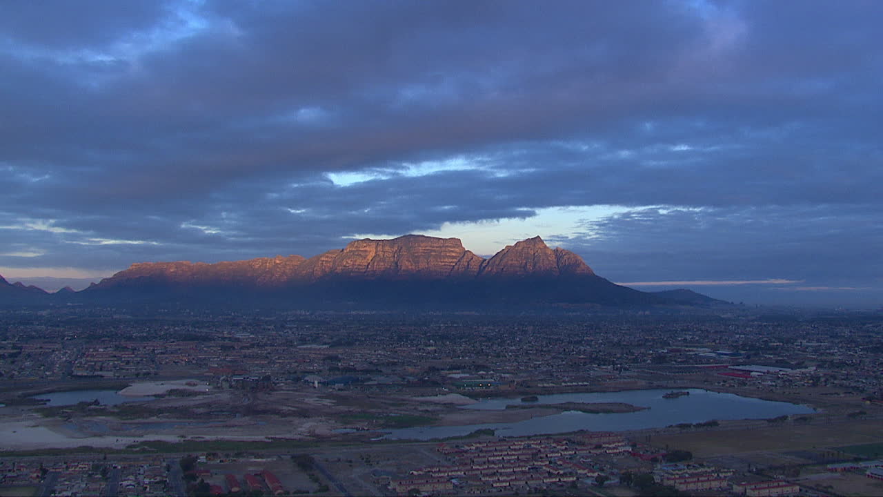 Early morning aerial shots around Cape Town