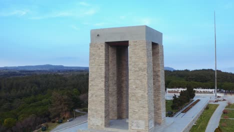 aerial view of çanakkale martyrs' monument