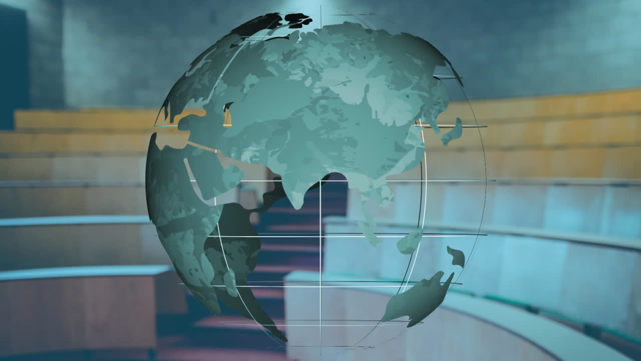 animación del globo sobre el aula.