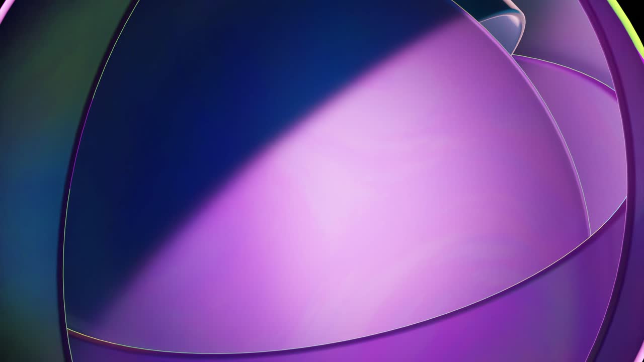 esfera 3d abstracta con gradiente púrpura, azul y verde