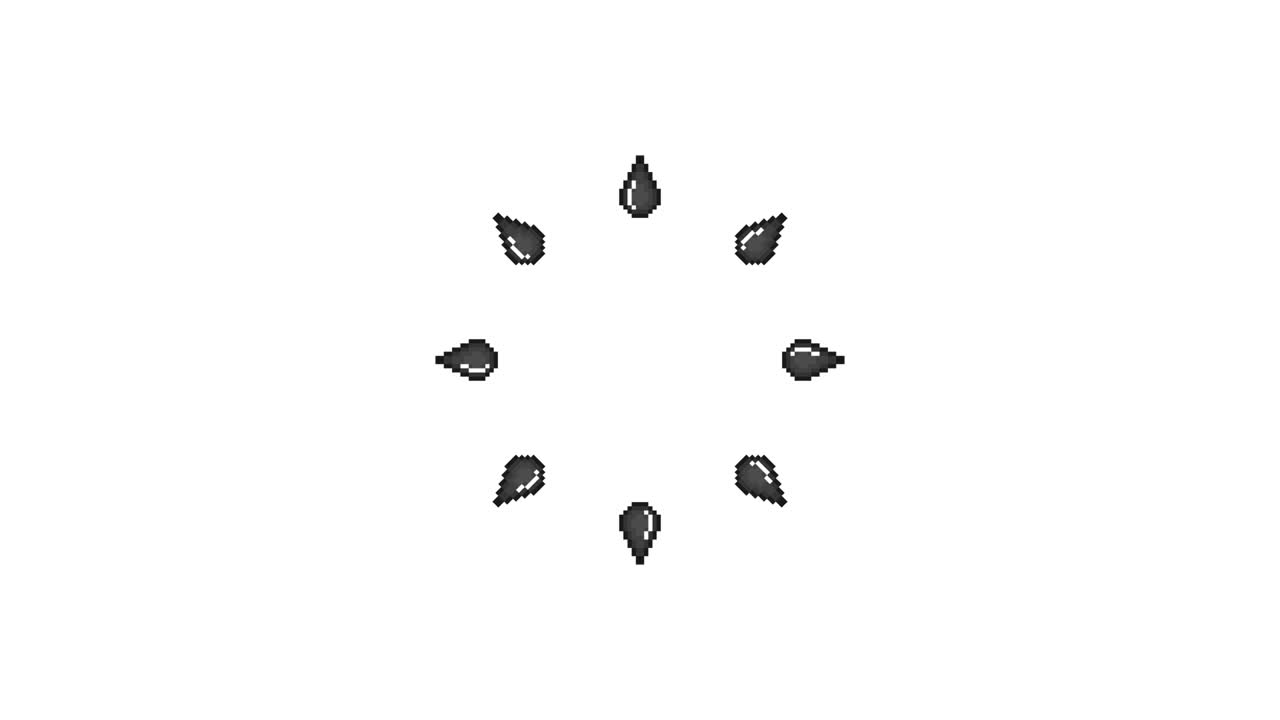 Pixel Art Mini Drop Spinning Circle Animated Overlay Transparent 30fps (6)