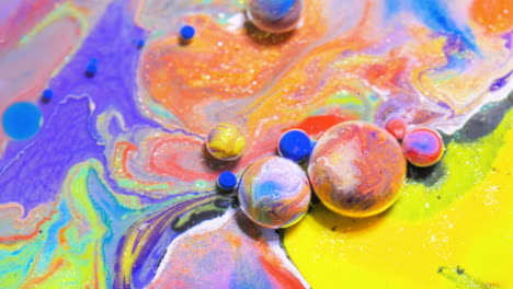 abstract colorful paint bubbles