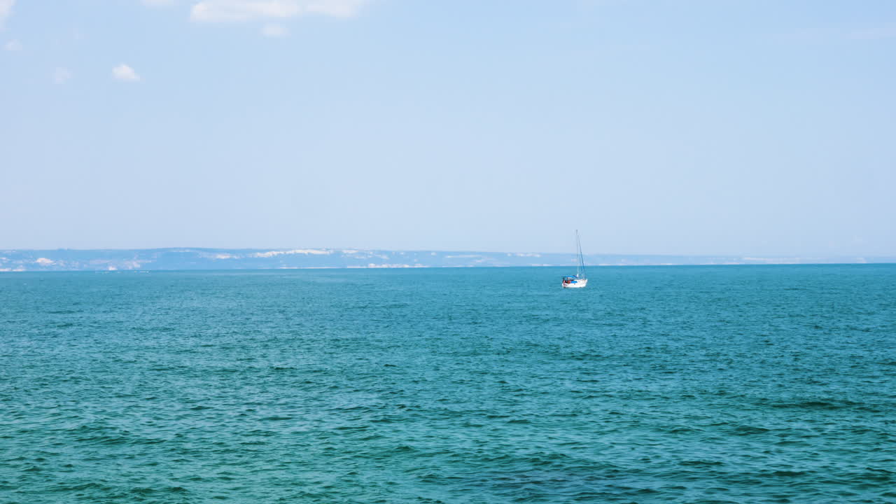 Small boat in the sea with tourist in it