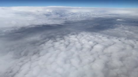 aerial view of cumulus clouds