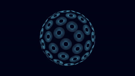 Esfera-Geométrica-Futurista-Con-Anillos-De-Neón-En-Degradado-Negro