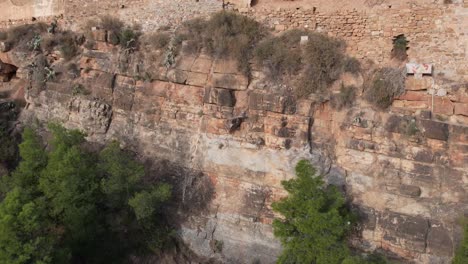 Aerial-view-of-the-castle-of-Sagunto,-Valencia,-Spain