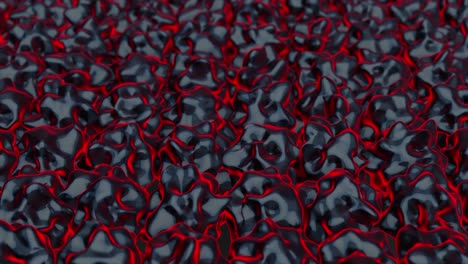 abstract 3d background with glossy red and black fluid shapes