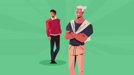 two men modeling characters animation