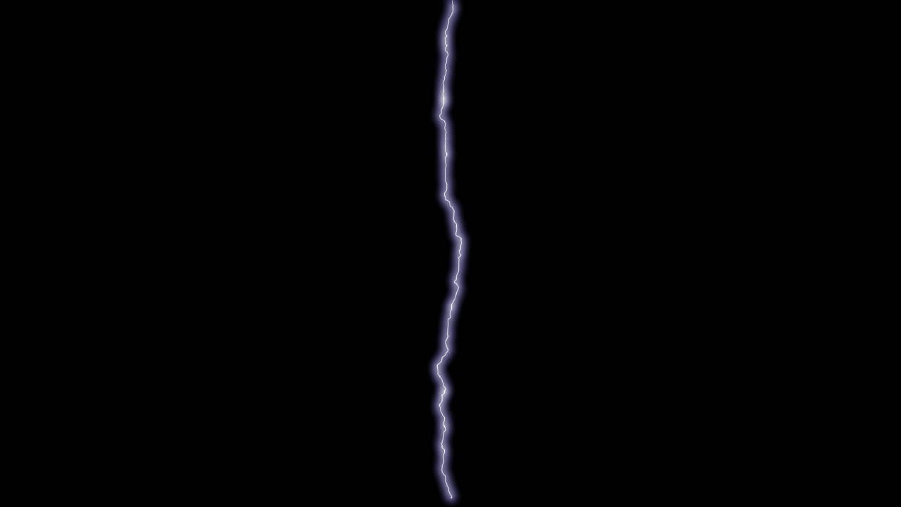 Lightning Strikes on Black Background - Stunning Lightning In Storm and Clouds - 3D Seamless Loop 4K Animation