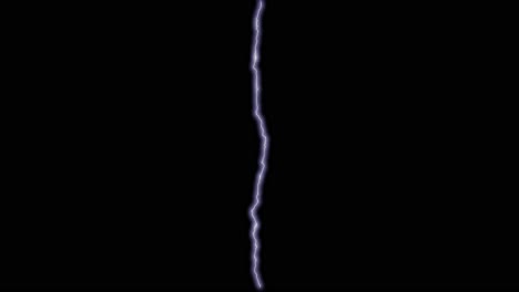 lightning strikes on black background - stunning lightning in storm and clouds - 3d seamless loop 4k animation