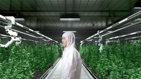 cannabis grow operation with automated systems