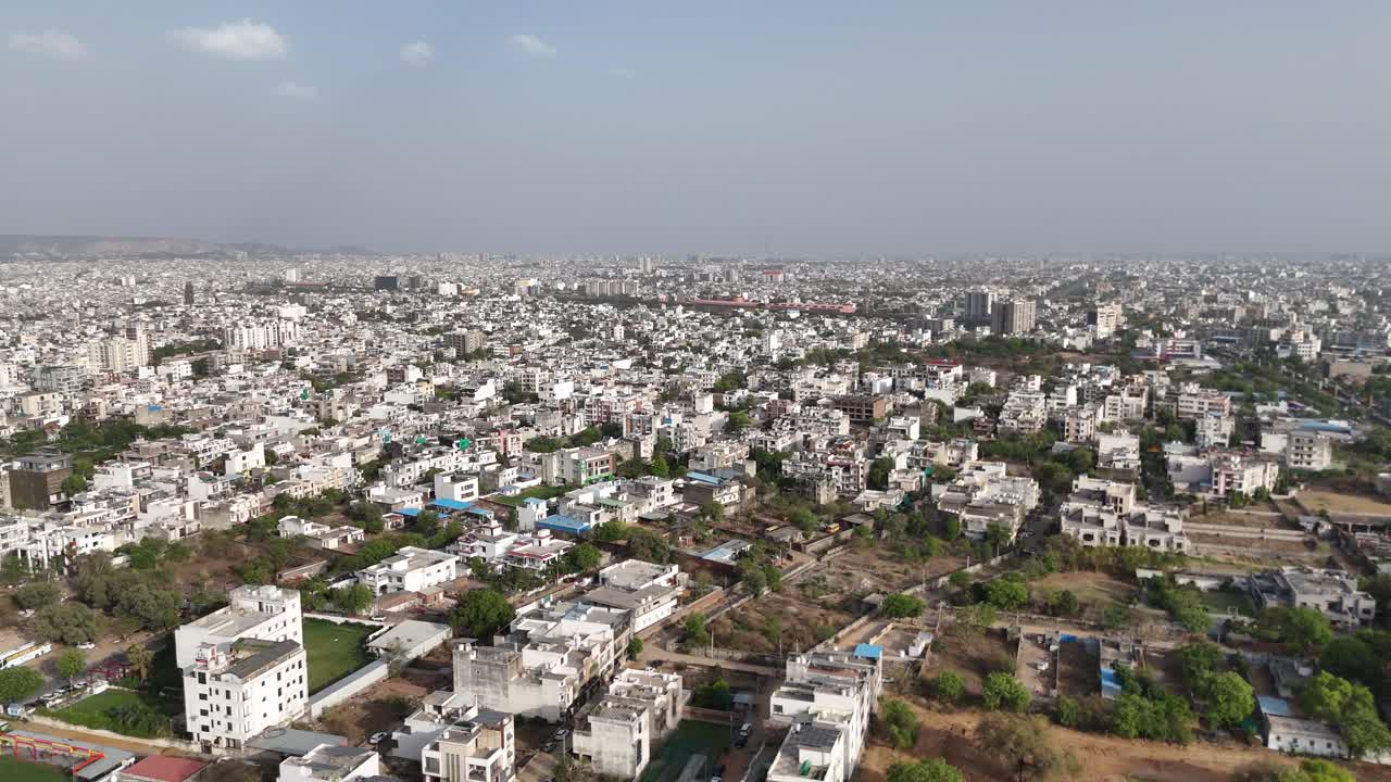 Modern infrastructure meets daily life: Jaipur’s residential neighborhoods from above.