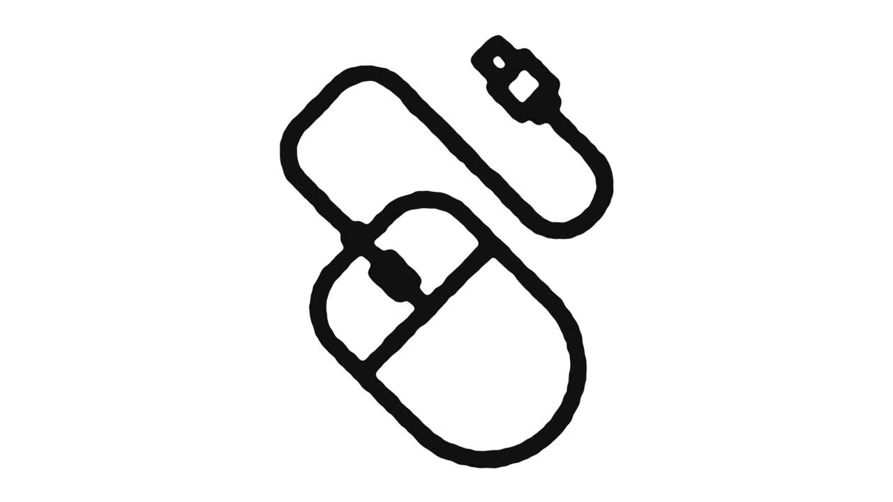 imágenes de animación del icono del ratón de la computadora y canal alfa