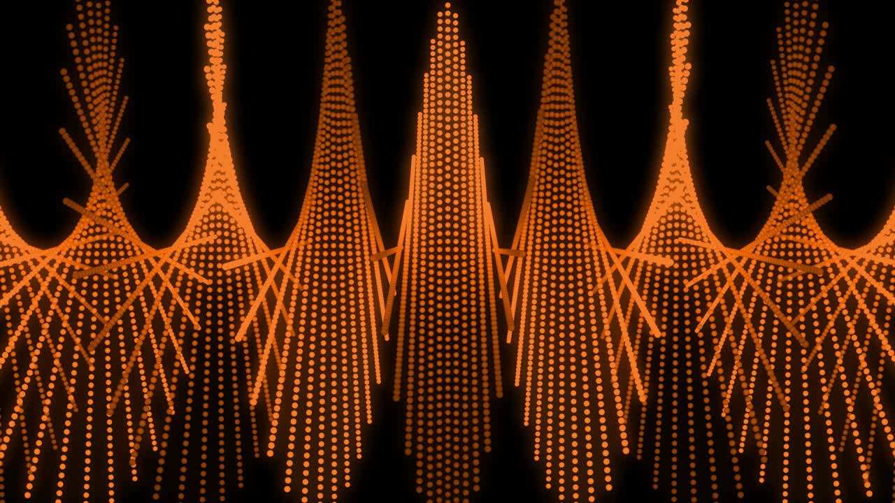 Orange color Dot Shape Pattern animation motion graphics