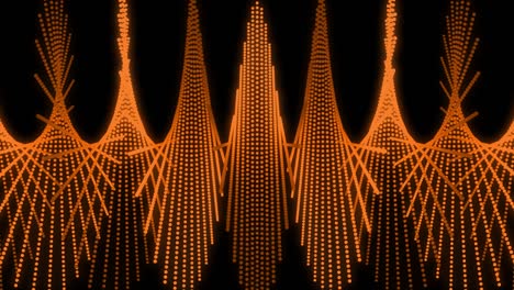 patrón de forma de punto de color naranja animación gráficos de movimiento