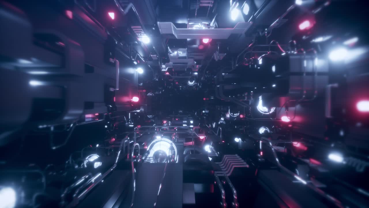 우주선 터널로 날아가는 것