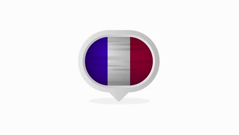 france flag realistic flag. made in france. motion graphic.