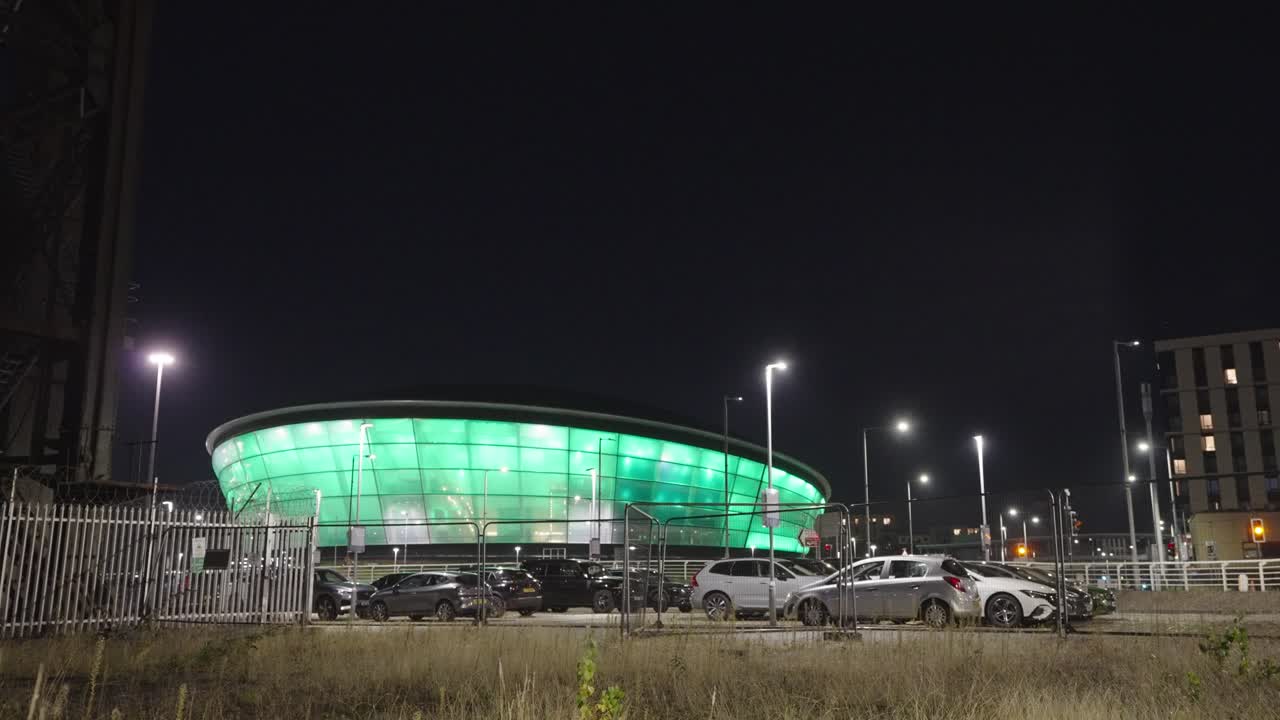 Night View of the SEC Armadillo in Glasgow