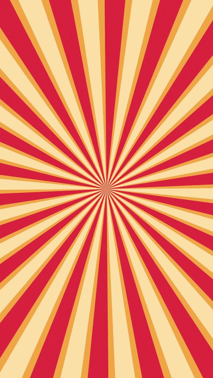 Rotating Red and Yellow Sunburst Background Animation