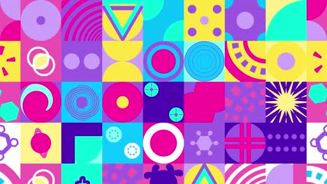 colorful geometric animated shape background