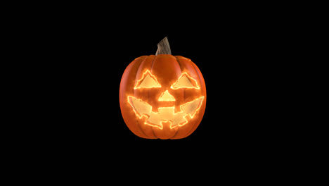 glowing halloween jack-o'-lantern