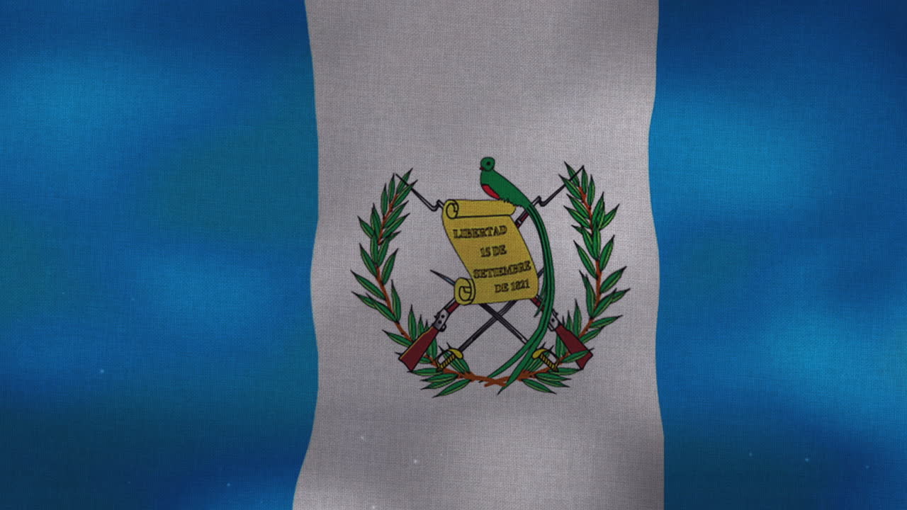 la bandera nacional de guatemala ondeando