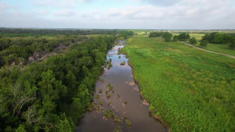 Aerial-footage-rising-over-the-Pedernales-River-near-Stonewall-Texas