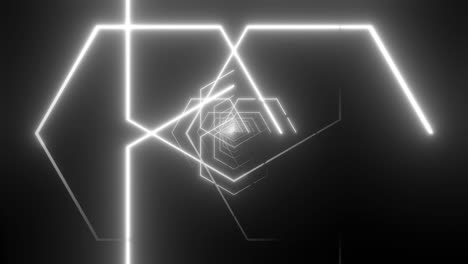 túnel geométrico de neón abstracto