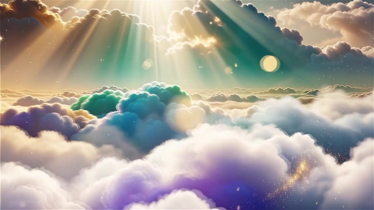 Christian Heavenly Light Worship Background