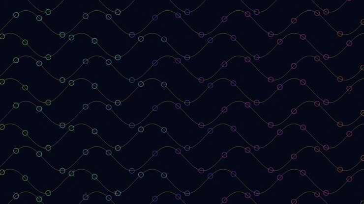 Colorful zigzag lines create a vibrant tiling pattern