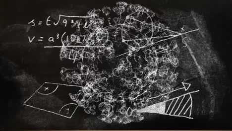 3d-weiße verbindungen mit mathematischen grafiken