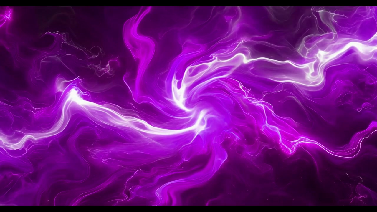 Abstract Swirling Purple and White Energy Nebula