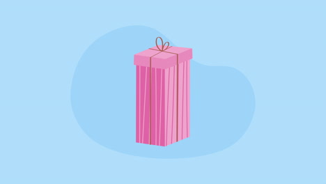 caixa de presente rosa