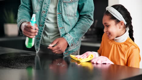 Parent,-daughter-or-child-cleaning-house