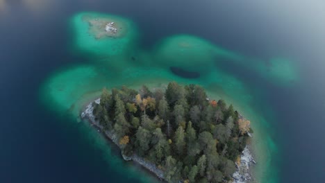 Bavaria,-Lake-Eibsee-Island-Golden-Hour-|-4K-D-LOG---Perfect-for-colour-grading