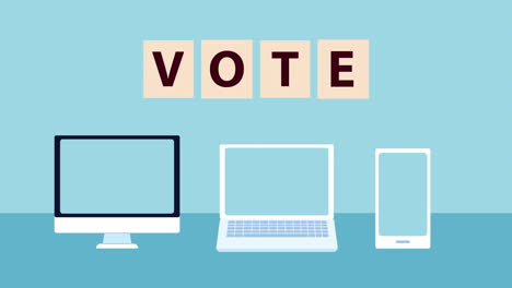 de votación y dispositivos electrónicos