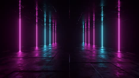 neon glowing tunnel