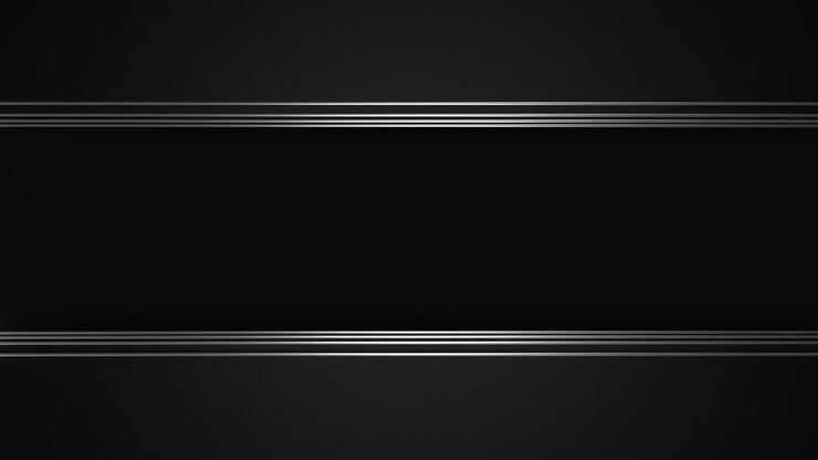 Abstract Black Background with Silver Glowing Lines