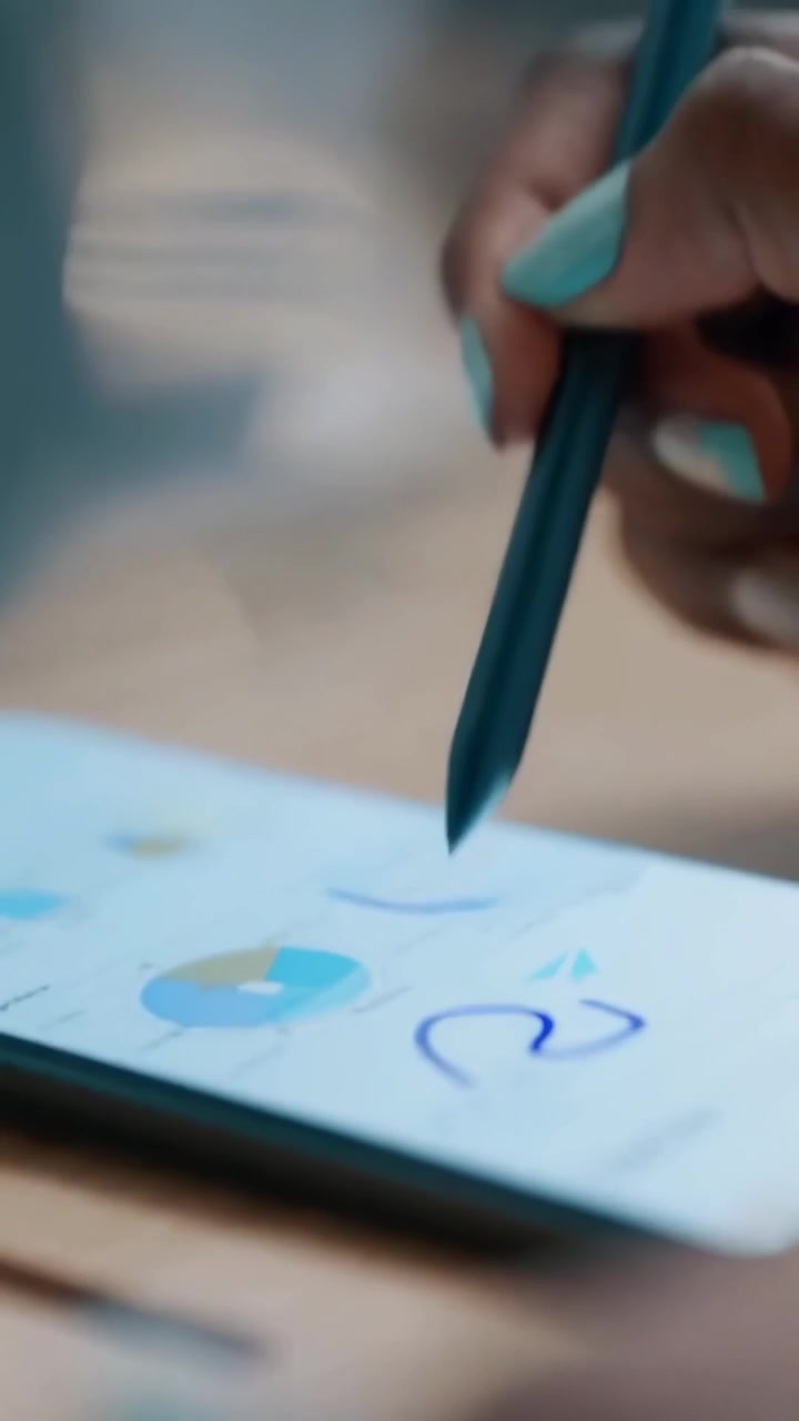 Businesswoman Signs and Sends Digital Report on Smartphone with Stylus