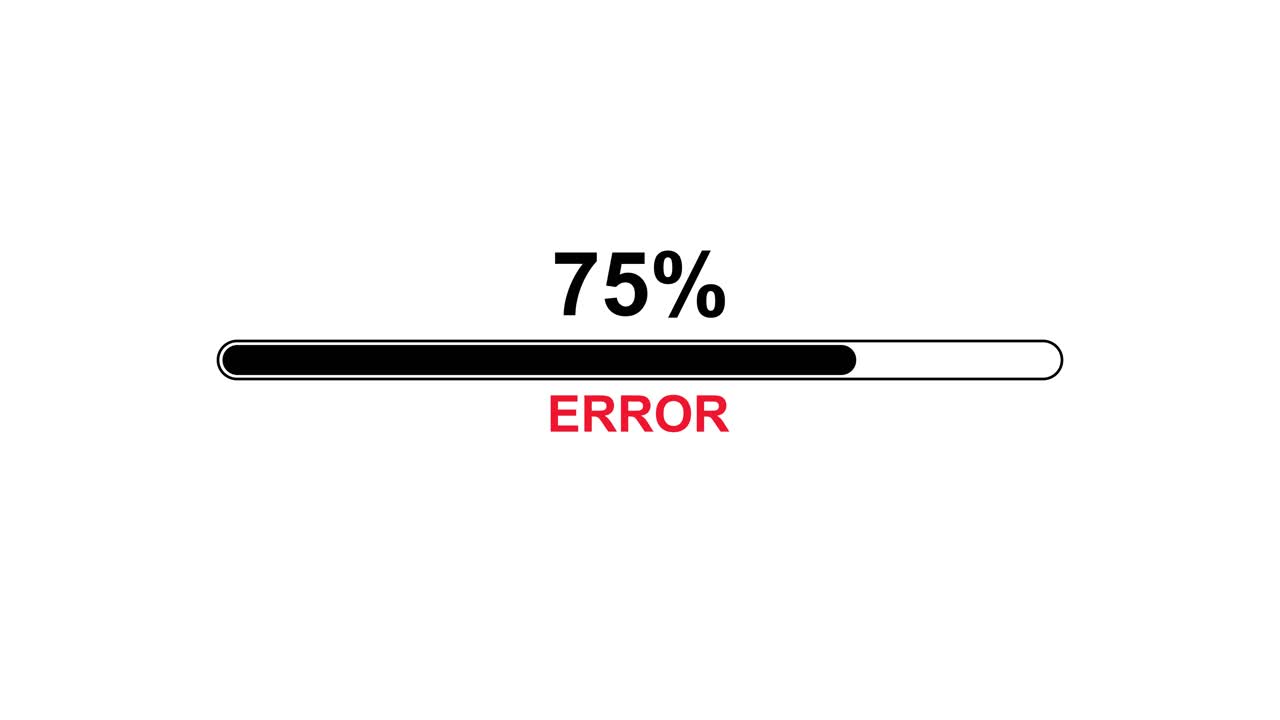 Digital Progress Bar with Percentage and Error Status