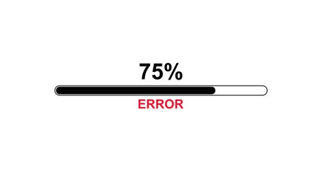 digital progress bar with percentage and error status