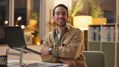 smiling businessman in office