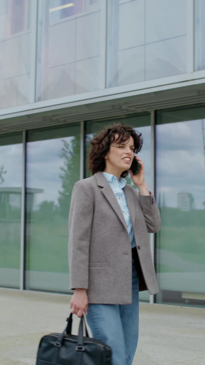Business Woman Talking on Phone