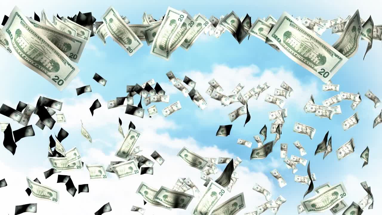 하늘에서 떨어지는 달러